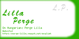 lilla perge business card